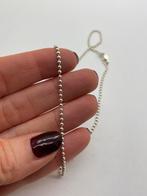 B372 Prachtige zilveren ketting balletjes 41 cm, Ophalen of Verzenden, X, Zilver, Zilver