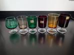 Vintage kleurrijke borrelglaasjes glaasjes gekleurd Luminarc, Ophalen of Verzenden, Zo goed als nieuw, Borrel- of Shotglas