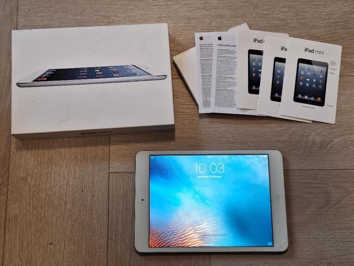 iPad Mini 1e Generatie 32GB in Doos Wit, Computers en Software, Apple iPads, Gebruikt, Apple iPad Mini, Wi-Fi, 8 inch, 32 GB, Wit