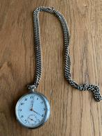 Vintage, nog werkend, Zakhorloge met Ketting, Ophalen of Verzenden, Staal, Overige merken, Met ketting