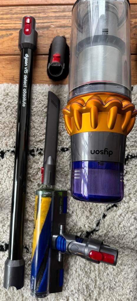Dyson V15 detect absolute, Witgoed en Apparatuur, Stofzuigers, Zo goed als nieuw, Stofzuiger, Minder dan 1200 watt, Reservoir