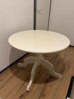 Witte ronde tafel, Huis en Inrichting, Tafels | Eettafels, Ophalen, Gebruikt, 50 tot 100 cm, Rond