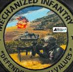 Pantserinfanterie Patch, Verzamelen, Militaria | Algemeen, Ophalen, Luchtmacht, Nederland, Embleem of Badge