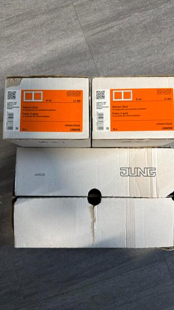 Jung LS 990 zwart – 27x frame + 10x afdekking beschikbaar voor biedingen