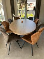 Complete  eethoek met 8 stoelen, Huis en Inrichting, Ophalen, 100 tot 150 cm, 200 cm of meer, Zo goed als nieuw