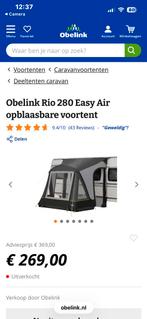 Obelink Rio 280 Easy Air Voortent - Zo goed als nieuw, Caravans en Kamperen, Tenten, Ophalen of Verzenden, Zo goed als nieuw