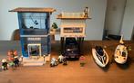 Playmobil politiebureau, helikopter, truck en boot, Kinderen en Baby's, Speelgoed | Playmobil, Ophalen, Gebruikt