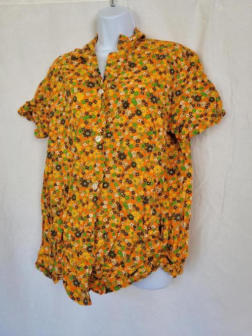 Gave jaren '60 blouse mt 48 100% katoen merk Import, Kleding | Dames, Blouses en Tunieken, Zo goed als nieuw, Maat 46/48 (XL) of groter
