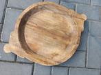 Prachtige brocante houten schaal, Ophalen of Verzenden, Zo goed als nieuw, Rond, Hout