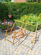 2 retro strandstoelen., Ophalen of Verzenden, Zo goed als nieuw, Hout