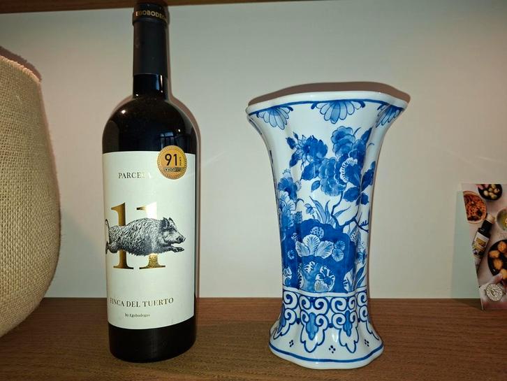Delfts Blauw Bekervaas Porceleyne Fles Gesigneerd, Antiek en Kunst, Antiek | Vazen, Ophalen of Verzenden