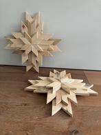 AANBIEDING Set van 2 houten kerststerren NIEUW, Ophalen of Verzenden, Nieuw