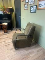 Groen lederlook fortuil 75,-, Huis en Inrichting, Fauteuils, Verzenden, Zo goed als nieuw