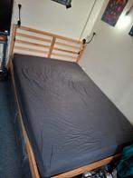 Twijfelaar bed Ikea 140x200 (Tarva), Ophalen, Bruin, 140 cm, Zo goed als nieuw