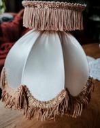 Vintage boudoir lampenkap met franjes, jaren 50/60., Ophalen of Verzenden