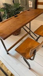 Vintage lessenaar 2-zits voor kinderen, Ophalen, Gebruikt