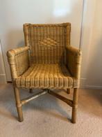 Rotan kinderstoel met armleuningen, retro, Ophalen of Verzenden, Gebruikt