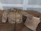 Bontjas van kleur bruin en beige, ziet zo goed als nieuw,, Ophalen of Verzenden, Zo goed als nieuw, Maat 48/50 (M), Beige