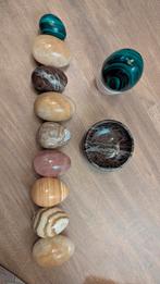 Natuurstenen Eieren Set + Marmer Schaaltje - 2 Kilo, Antiek en Kunst, Ophalen of Verzenden