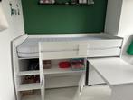 Bed (hoogslaper)met matras en bureau, Ophalen, Overige materialen, 90 cm, Eenpersoons