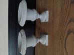 2x gietijzeren pot, Tuin en Terras, Bloembakken en Plantenbakken, Ophalen, Minder dan 30 cm, Rond, Zo goed als nieuw