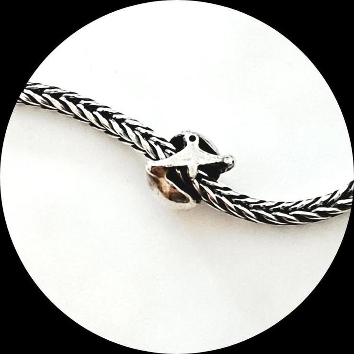 Trollbeads Weegschaal Sterrenbeeld 11346, Sieraden, Tassen en Uiterlijk, Bedels, Zo goed als nieuw, Trollbeads, Zilver, 1 bedel