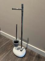WC Borstel & Rolhouder - Chroom/Wit, Ophalen, Zo goed als nieuw, Wit, Overige typen