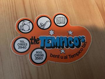 Vintage sticker muziek band - The Tempico's - jaren '70 beschikbaar voor biedingen