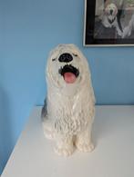 Keramisch beeld Engelse schaapshond, Verzamelen, Beelden en Beeldjes, Ophalen, Gebruikt, Dier