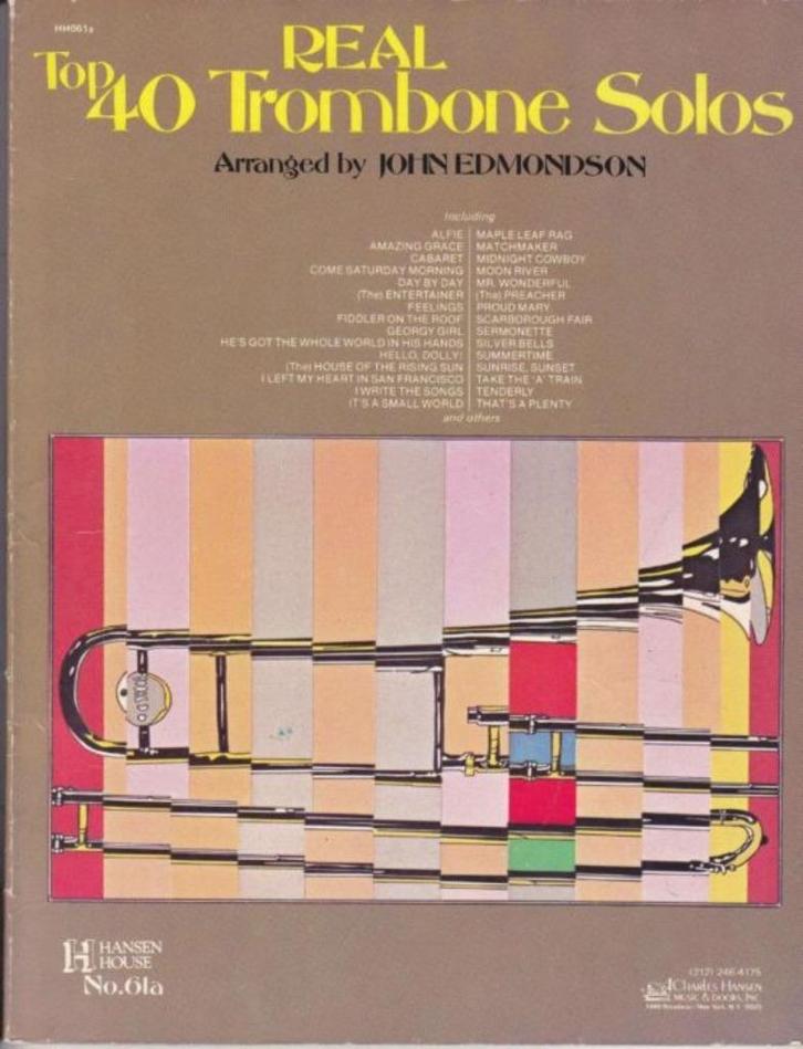 Trombone-Real Top 40 Trombone Solos(+piano)-MOOI!, Muziek en Instrumenten, Bladmuziek, Gebruikt, Artiest of Componist, Overige genres