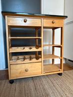 Keukentrolley kastje op wielen, Ophalen, Gebruikt, 5 tot 15 flessen, 75 cm of meer