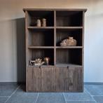 Driftwood vakkenkast hout landelijk sober stoer nieuw, Ophalen, Nieuw, 25 tot 50 cm