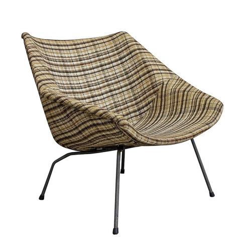 Beklede Gedateerde Fauteuil 416, Cordemeyer, Huis en Inrichting, Fauteuils, Gebruikt, Kunststof, Metaal, Stof, 75 tot 100 cm, Minder dan 75 cm