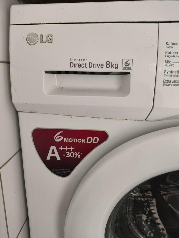 LG Direct Drive 8kg A+++ Wasmachine - 2 beschikbaar!, Witgoed en Apparatuur, Wasmachines, Gebruikt, Voorlader, 8 tot 10 kg, 85 tot 90 cm