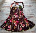 jurk,feest,zwart,foto,bloemen,apart,zomer,dress,zomerjurk, Maat 38/40 (M), Verzenden, Zwart, Zo goed als nieuw