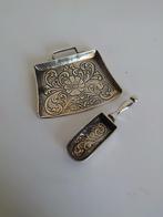 Miniatuur asschep met stofblik - zilver 835, Antiek en Kunst, Ophalen of Verzenden, Zilver