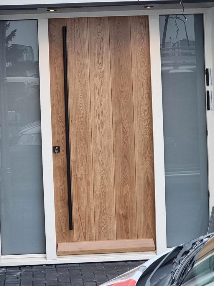 Eiken voordeuren op maat - Eigen werkplaats, Doe-het-zelf en Verbouw, Deuren en Horren, Nieuw, Buitendeur, 200 tot 215 cm, 80 tot 100 cm