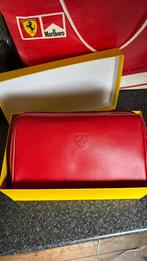 Ferrari Schedoni Red Leather Washbag Travel Vanity Case, Ophalen, Nieuw, Rood