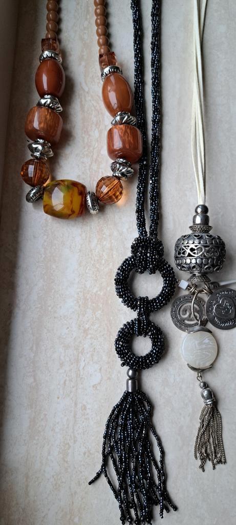 3 mooie Halskettingen, Sieraden, Tassen en Uiterlijk, Kettingen, Zo goed als nieuw, Overige materialen, Zilver, Ophalen of Verzenden