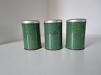koffie suiker thee blikken brocante groen emaille, Ophalen of Verzenden, Gebruikt