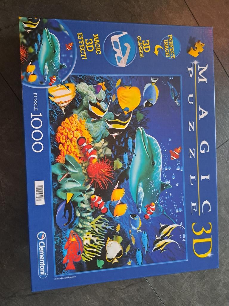 3D Puzzel 1000 stukjes met bril, Ophalen of Verzenden, 500 t/m 1500 stukjes, Gebruikt, Rubik's of 3D-puzzel