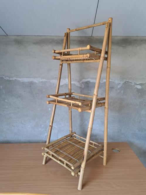 2x inklapbaar wandrek bamboe, Huis en Inrichting, Woonaccessoires | Wandplanken en Boekenplanken, Nieuw, Ophalen