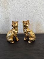 Twee gouden luipaard beeldjes, Ophalen, Zo goed als nieuw