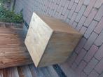 Houten kubus 2x, Huis en Inrichting, Ophalen, Zo goed als nieuw, Minder dan 50 cm, Minder dan 50 cm