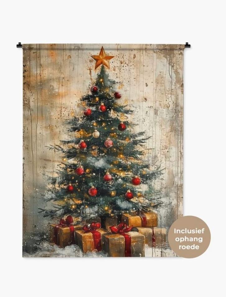 Wandkleed XXL  Kerstboom 120x160 cm, Huis en Inrichting, Woonaccessoires | Wanddecoraties, Nieuw, Ophalen of Verzenden