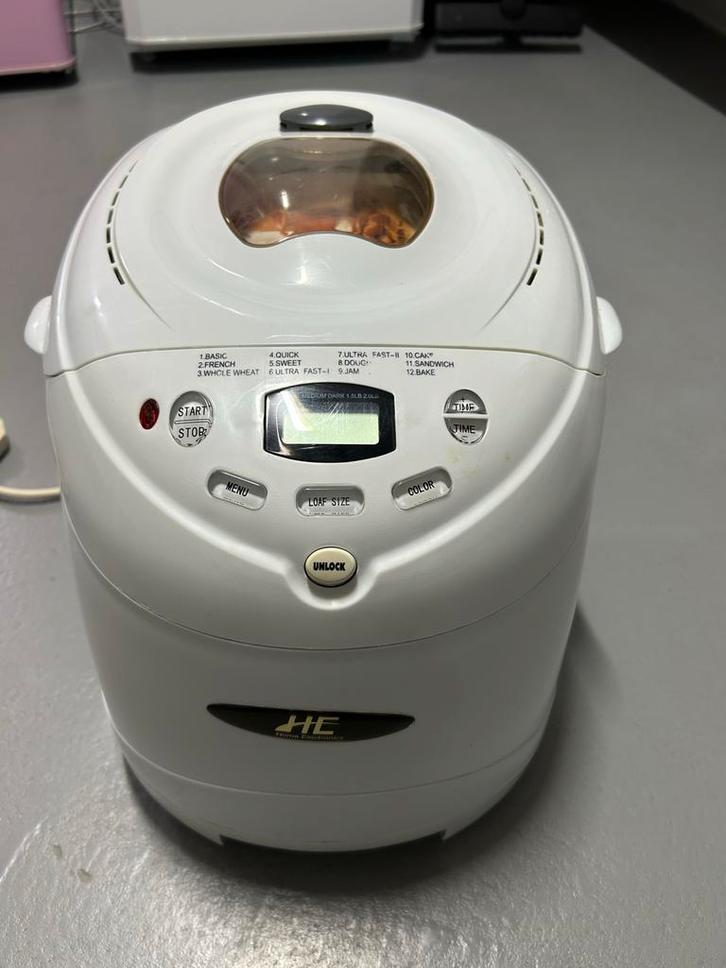 Broodbakmachine - Heerlijk vers brood!, Witgoed en Apparatuur, Broodbakmachines, Gebruikt, Met timer, 400 tot 800 gram deeg, Kijkvenster