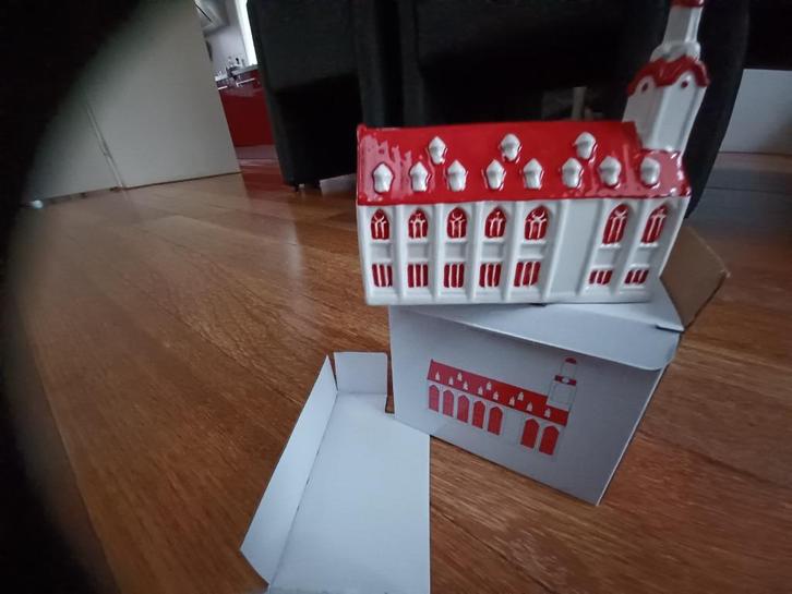 stenen 3 oktober  spaarpot Leiden/ Academie gebouw, Verzamelen, Spaarpotten, Nieuw, Overige thema's, Steen, Aardewerk of Keramiek