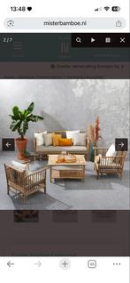 Kussenset Exotan bamboe lounge/tuin set, Ophalen, Zo goed als nieuw, Loungeset, Bank