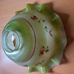 Retro, vintage glas lampenkap groen roze, Antiek en Kunst, Antiek | Lampen, Ophalen of Verzenden