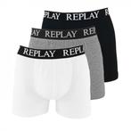 Replay boxershorts 3pack wit grijs zwart, maat S, Kleding | Heren, Ondergoed, Ophalen of Verzenden, Wit, Boxer, Replay